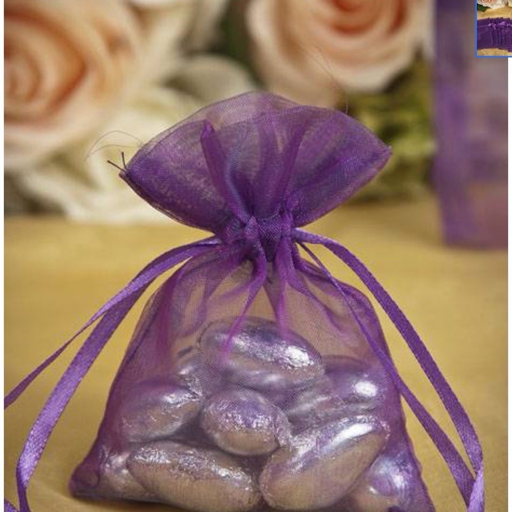 Lavender Organza Gift Bags 2 1/2 X 3 1/2 Inches